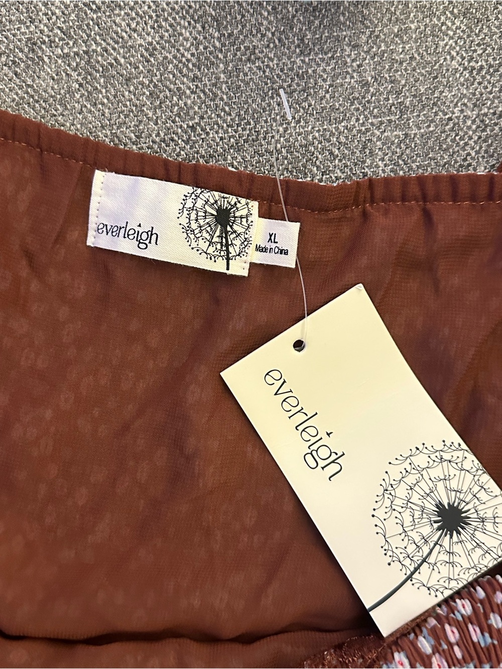 Everleigh Crinkle Release Pleated Floral Cami Lace Trim V-Neck Boxy Fit Lined XL - Picture 4 of 4